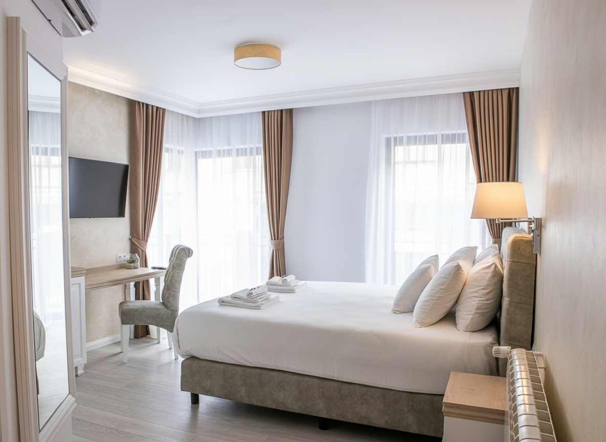 Cameră Dublă Deluxe cu Balcon - cazare hotel Sighetu Marmației - vedere interioară